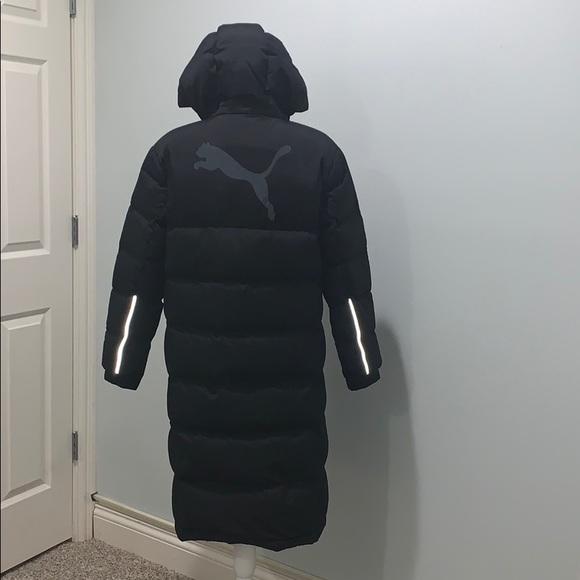 puma bts long down coat